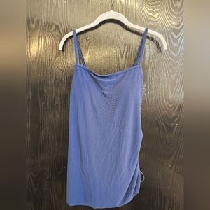 Women's Aqua Green Navy Blue Tankini, Medium